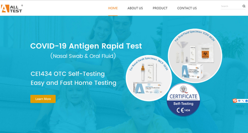 에 대한 최신 회사 뉴스 ALLTEST 생명공학 COVID-19  주제 웹사이트는 지금 생생합니다