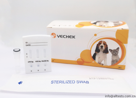Good price 개 CPV + CCV + Giardia Lamblia 항원 결합 급속한 급속한 진단 장비 카세트 온라인으로