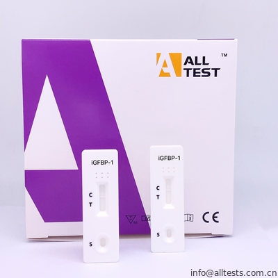 Good price 옆 교류 Immunochromatographic는 AllTest iGFBP-1 질 출력에 있는 급속한 시험 카세트를 분석합니다 온라인으로